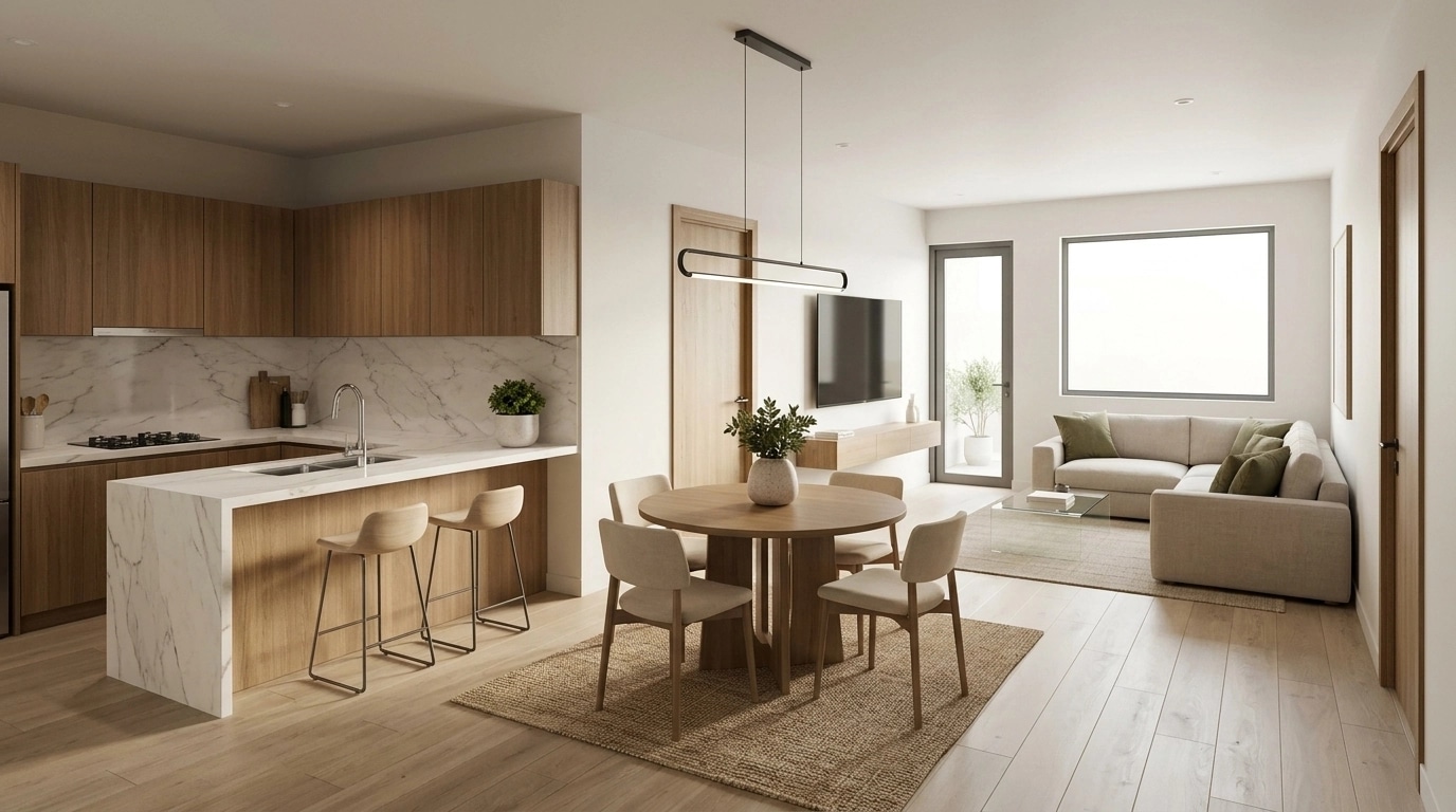 Minimalism Living Room design — interior photo by GenRoom AI