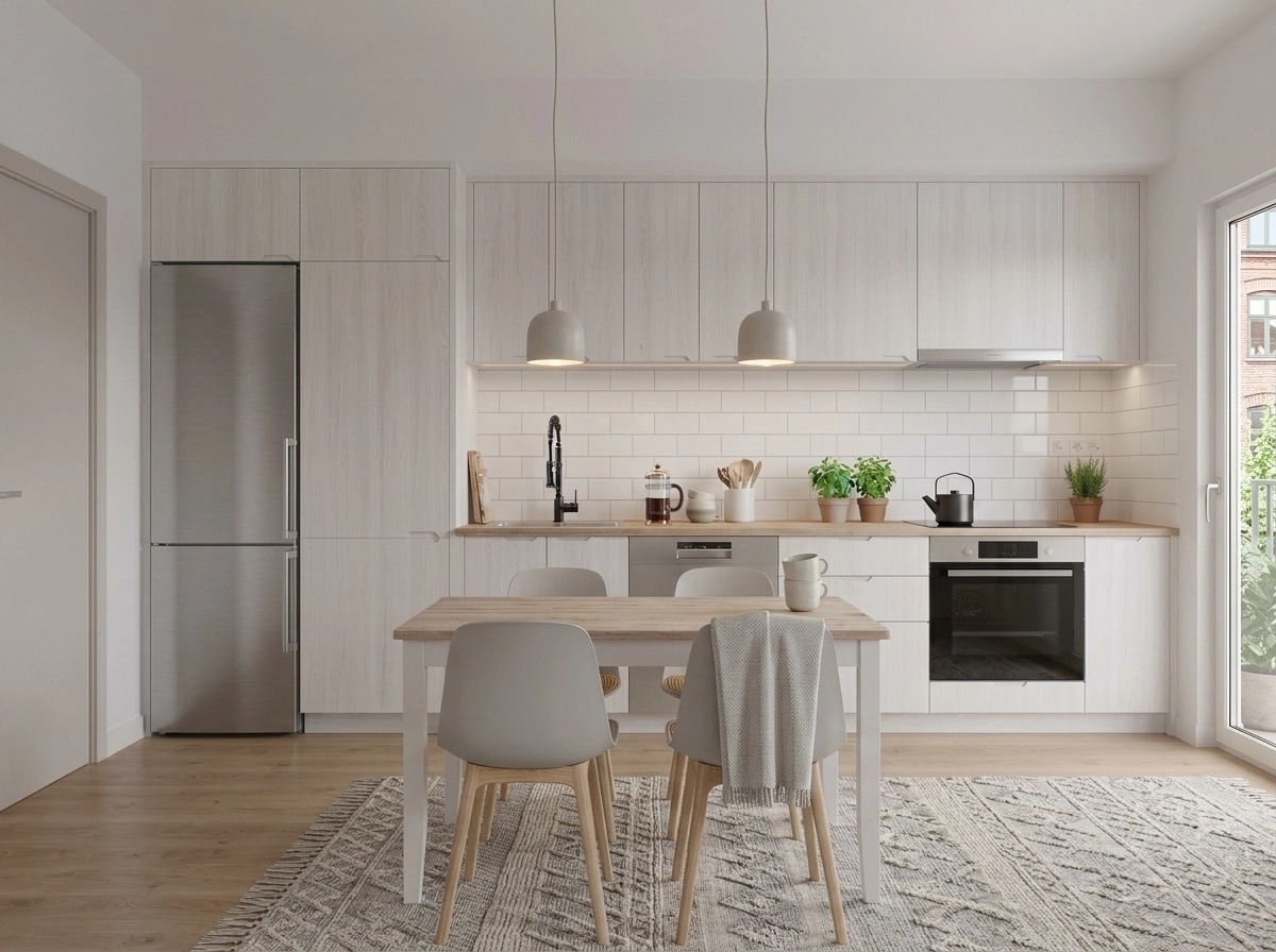 Kitchen interior in Scandinavian style — photo by GenRoom AI