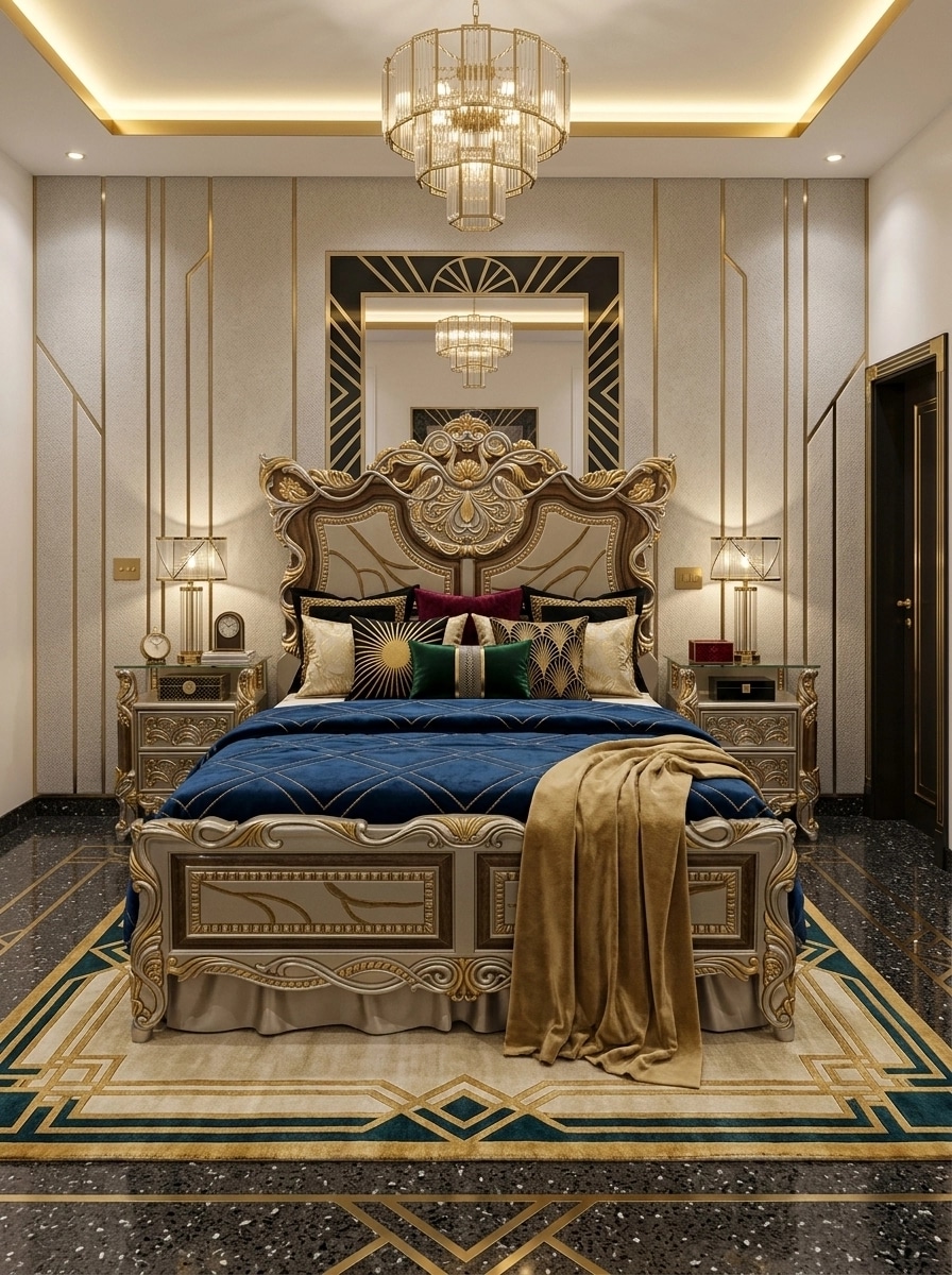Art Deco Yatak Odası design — interior photo by GenRoom AI