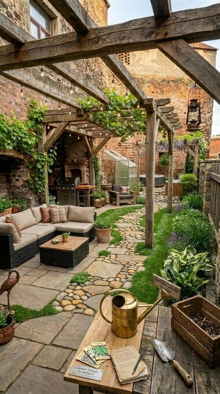 Country Rustic Garden Yard design — yard photo by GenRoom AI
