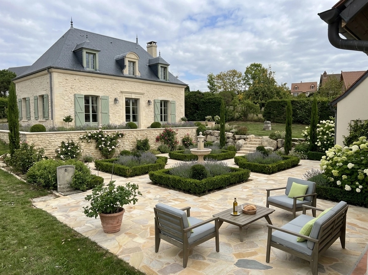 Facade design in French Provincial Facade style — photo by GenRoom AI