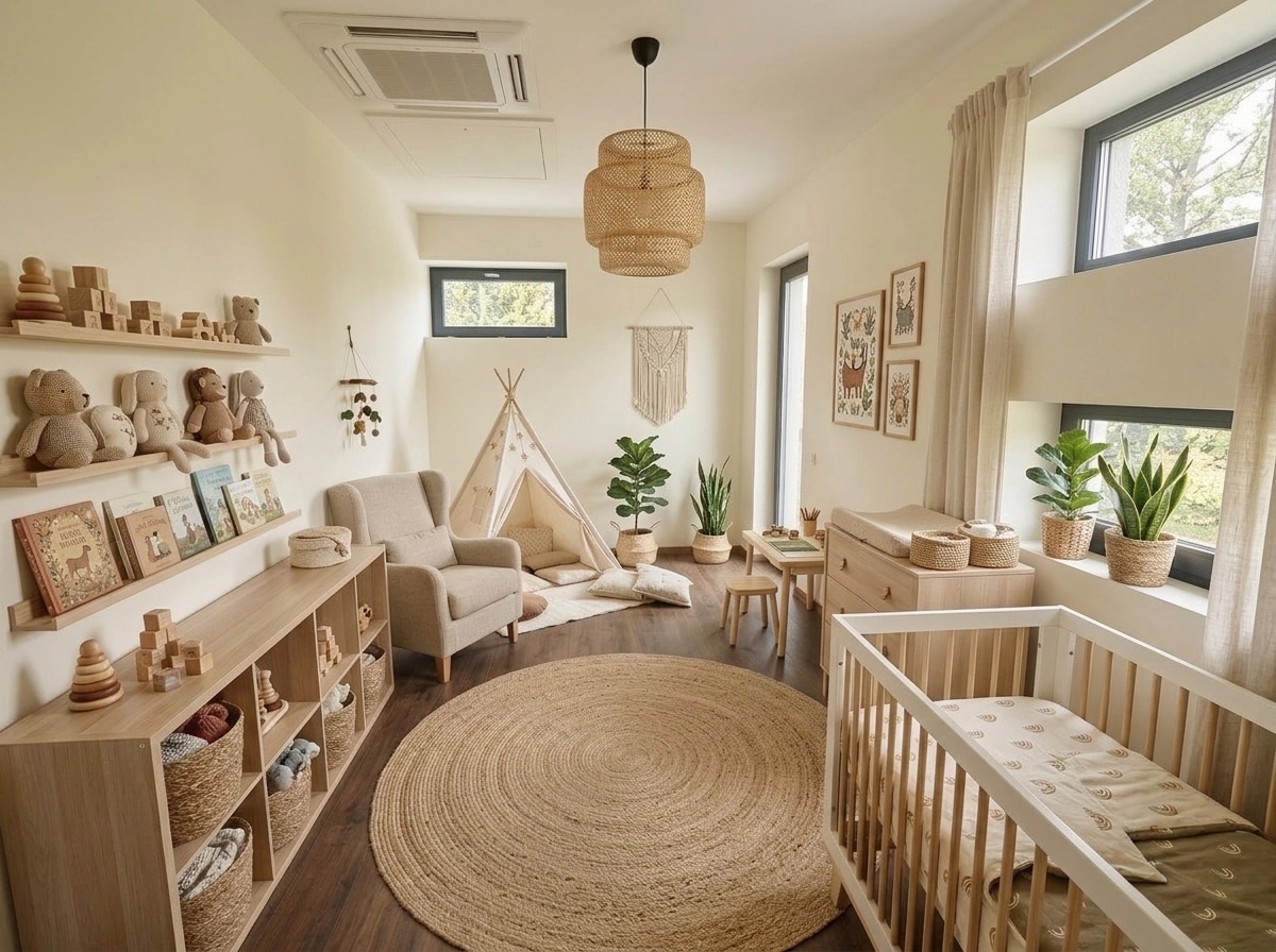 Bohemian Chambre d'Enfant design — interior photo by GenRoom AI
