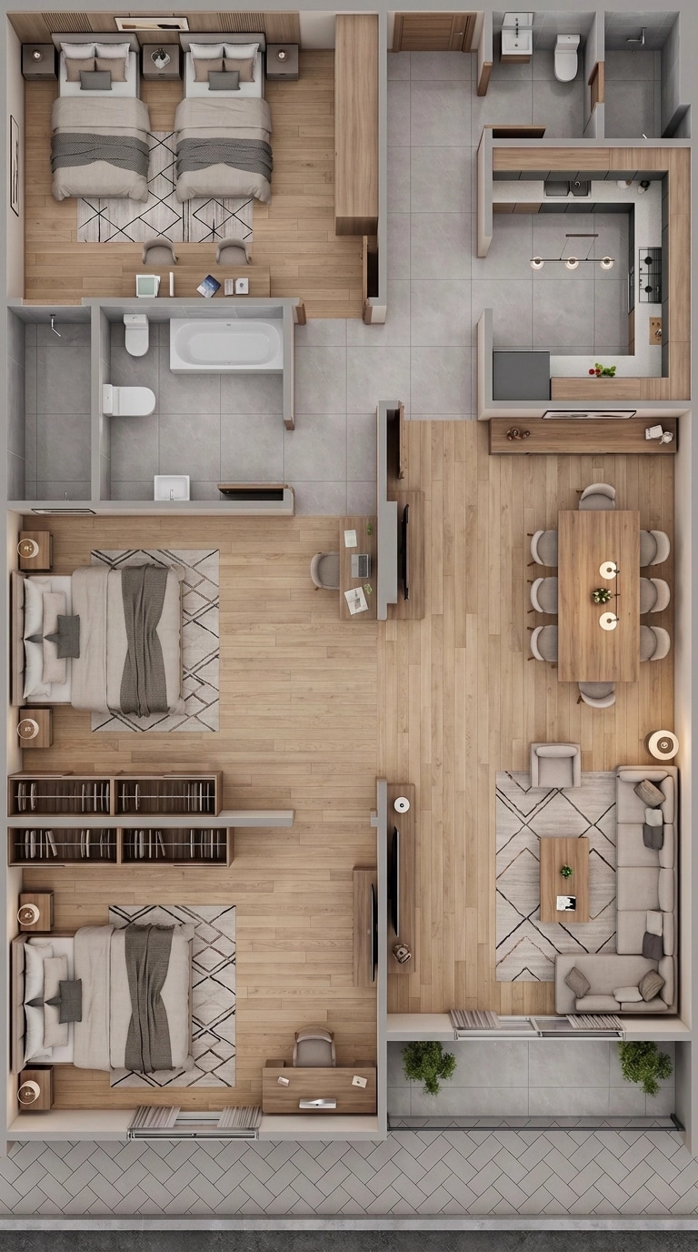 Interior design in Contemporary style — Living Room by GenRoom AI