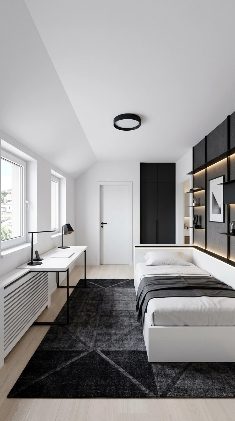 Interior design in Blacktec style — Bedroom by GenRoom AI