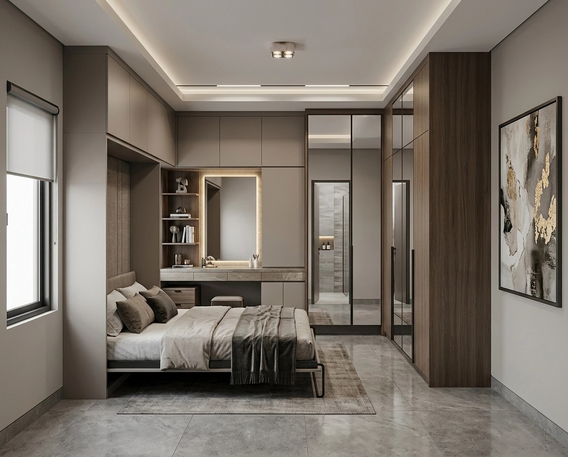 Contemporary Bedroom design — interior photo by GenRoom AI