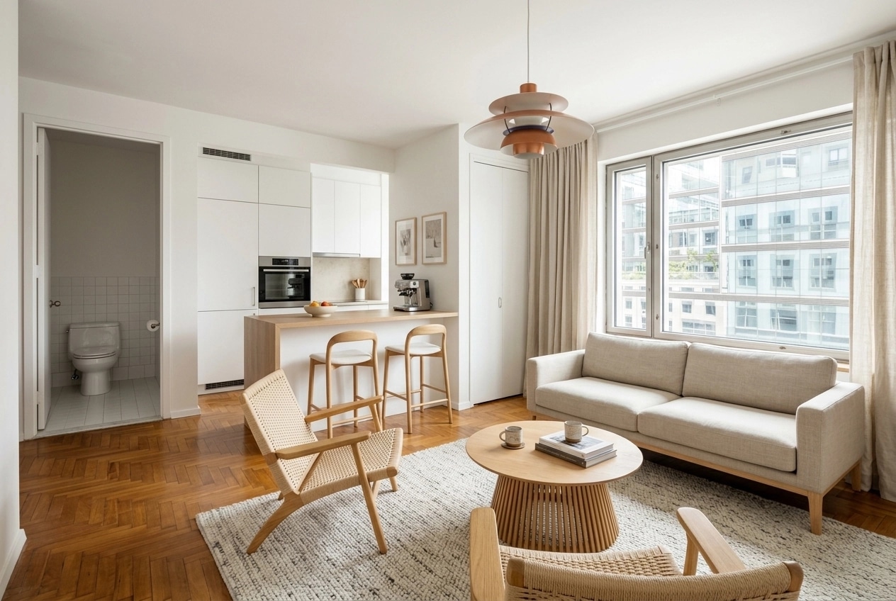 Scandinavian Living Room design — interior photo by GenRoom AI