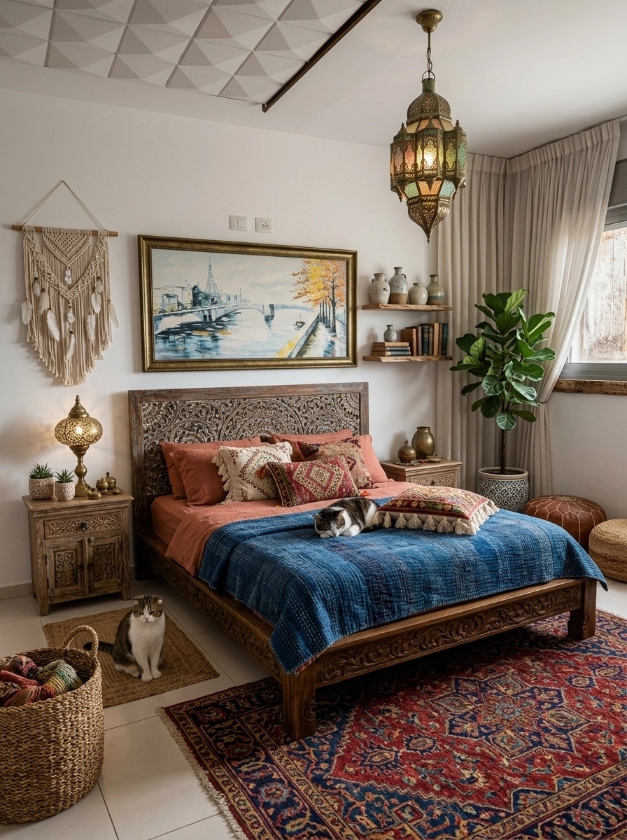 Interior design in Bohemian style — Bedroom by GenRoom AI