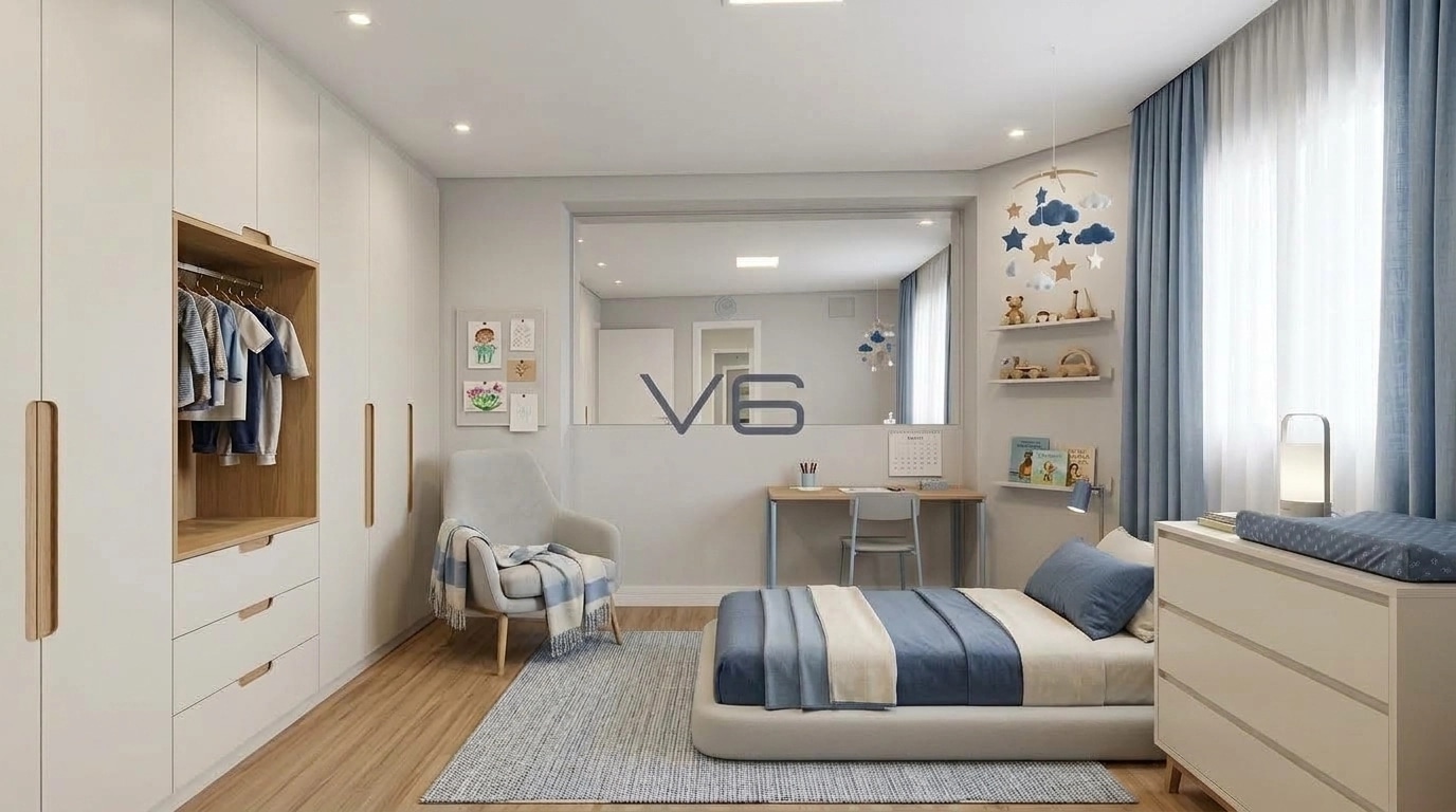 Contemporary Kids Room design — interior photo by GenRoom AI