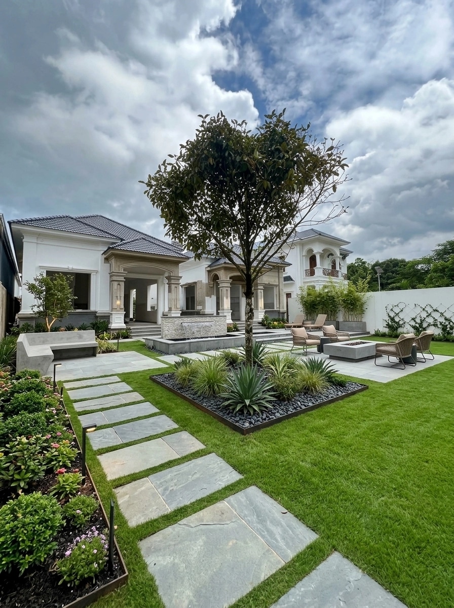 Landscape design in Contemporary Yard style — Yard by GenRoom AI