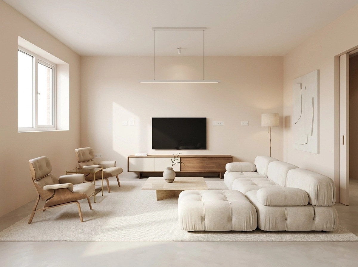 Minimalism Living Room design — interior photo by GenRoom AI