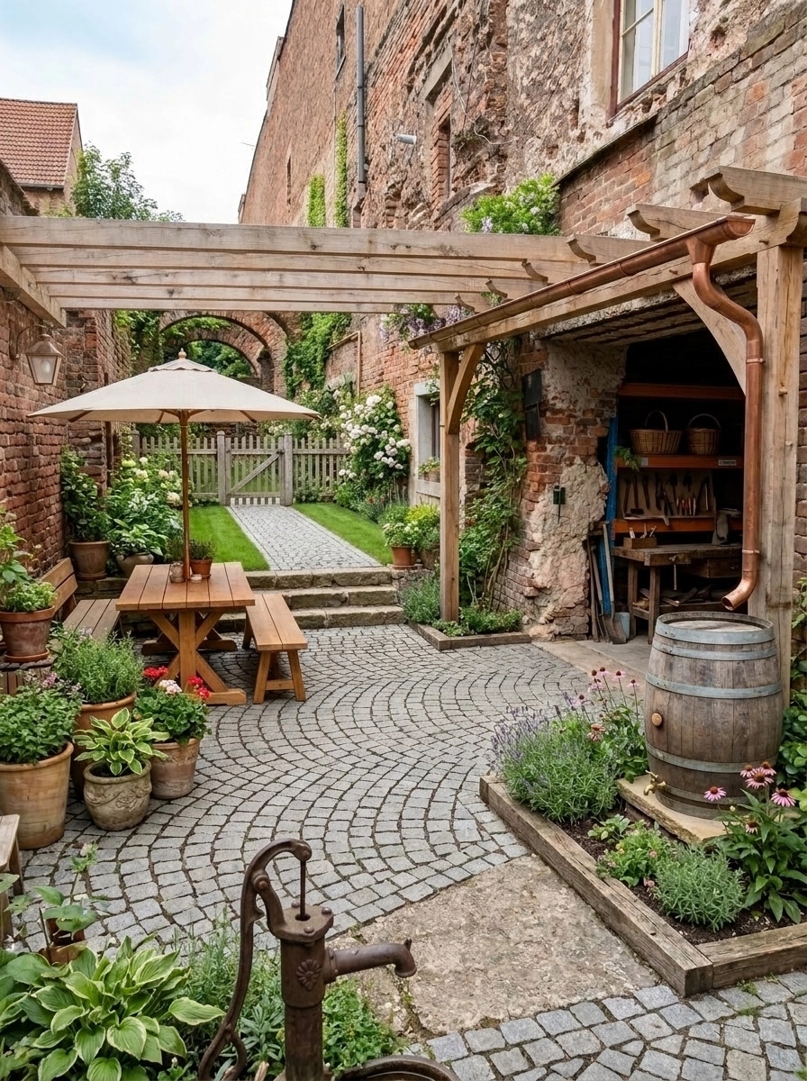 Country Rustic Garden Yard design — yard photo by GenRoom AI