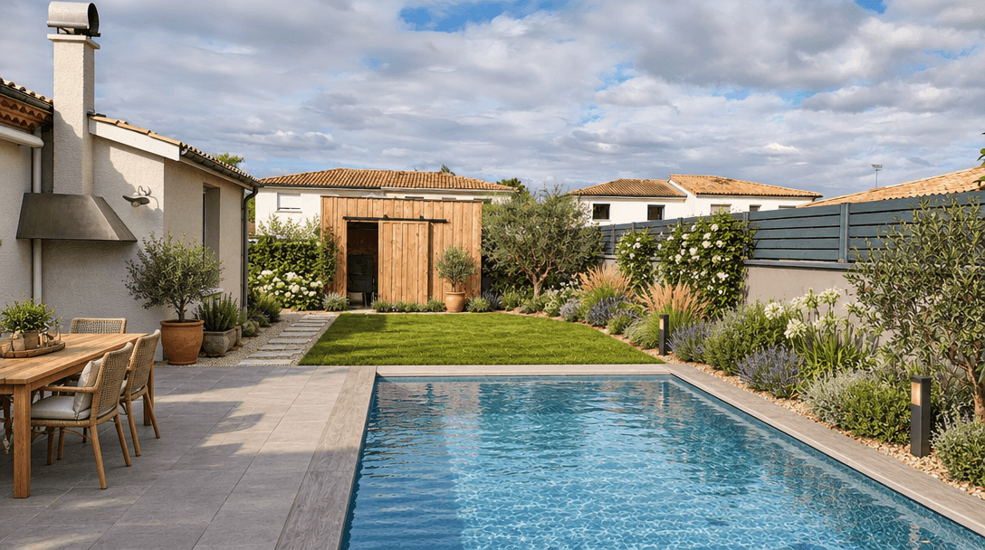 Landscape design in Eco Natural Garden style — Yard by GenRoom AI
