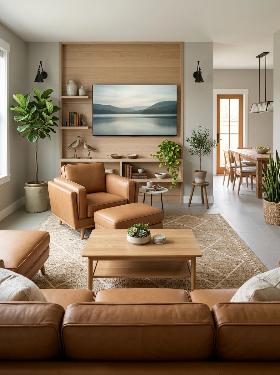 Modern Farmhouse Living Room design — interior photo by GenRoom AI