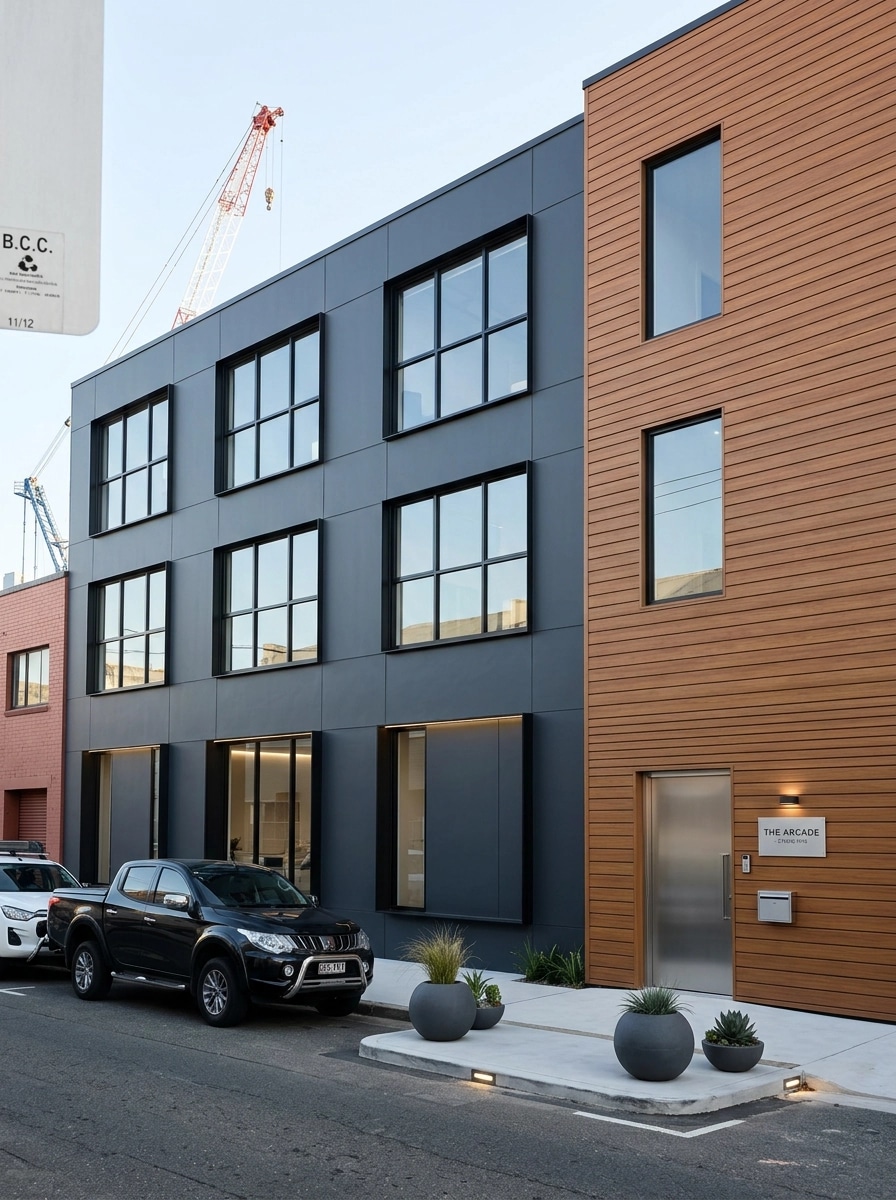 Minimalist Facade Facade design — facade photo by GenRoom AI