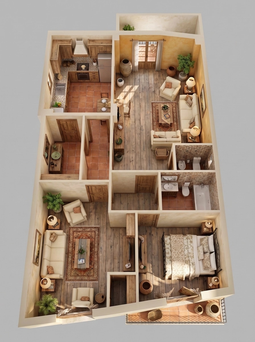 Interior design in Mediterranean style — Living Room by GenRoom AI