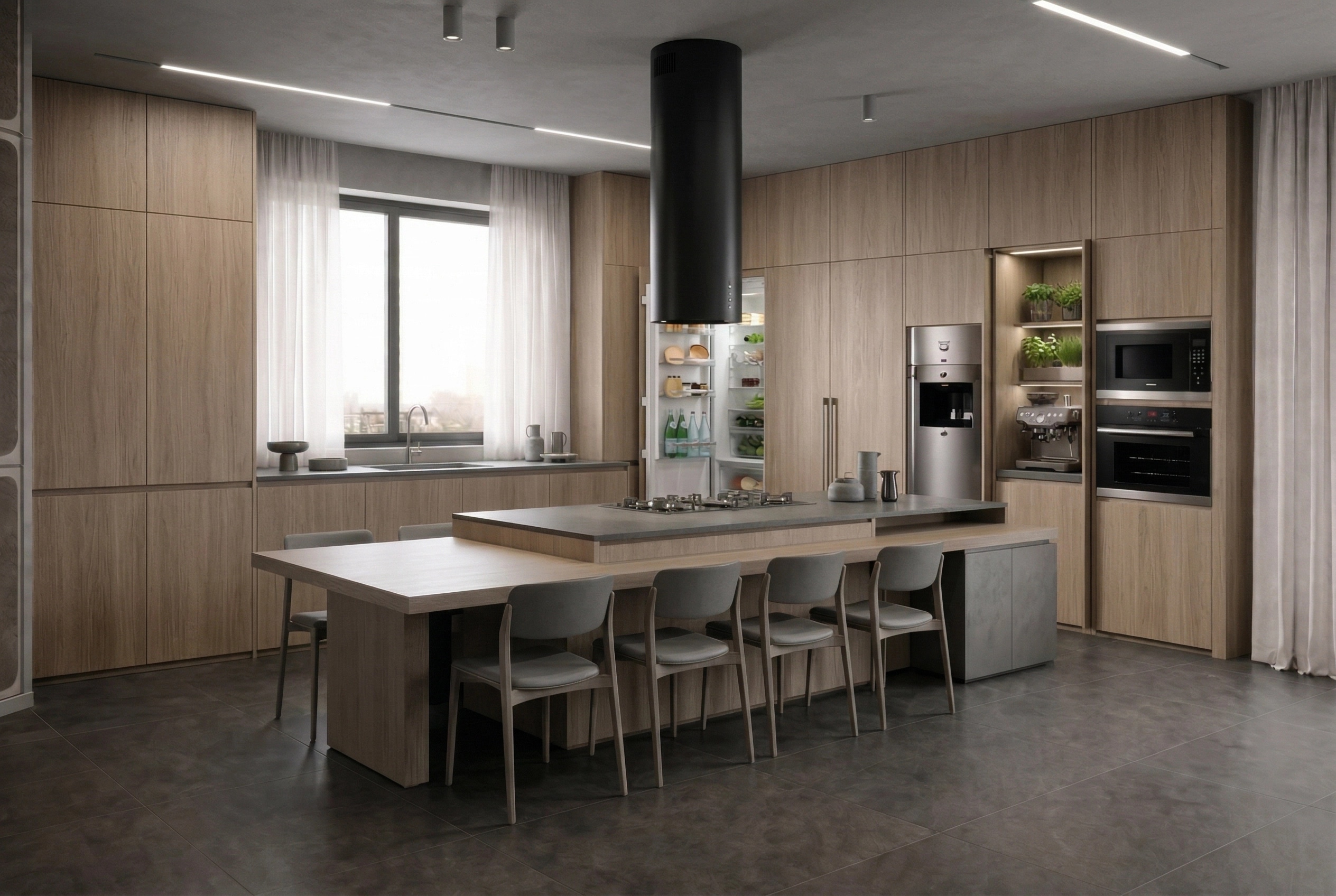 Minimalism Kitchen design — interior photo by GenRoom AI