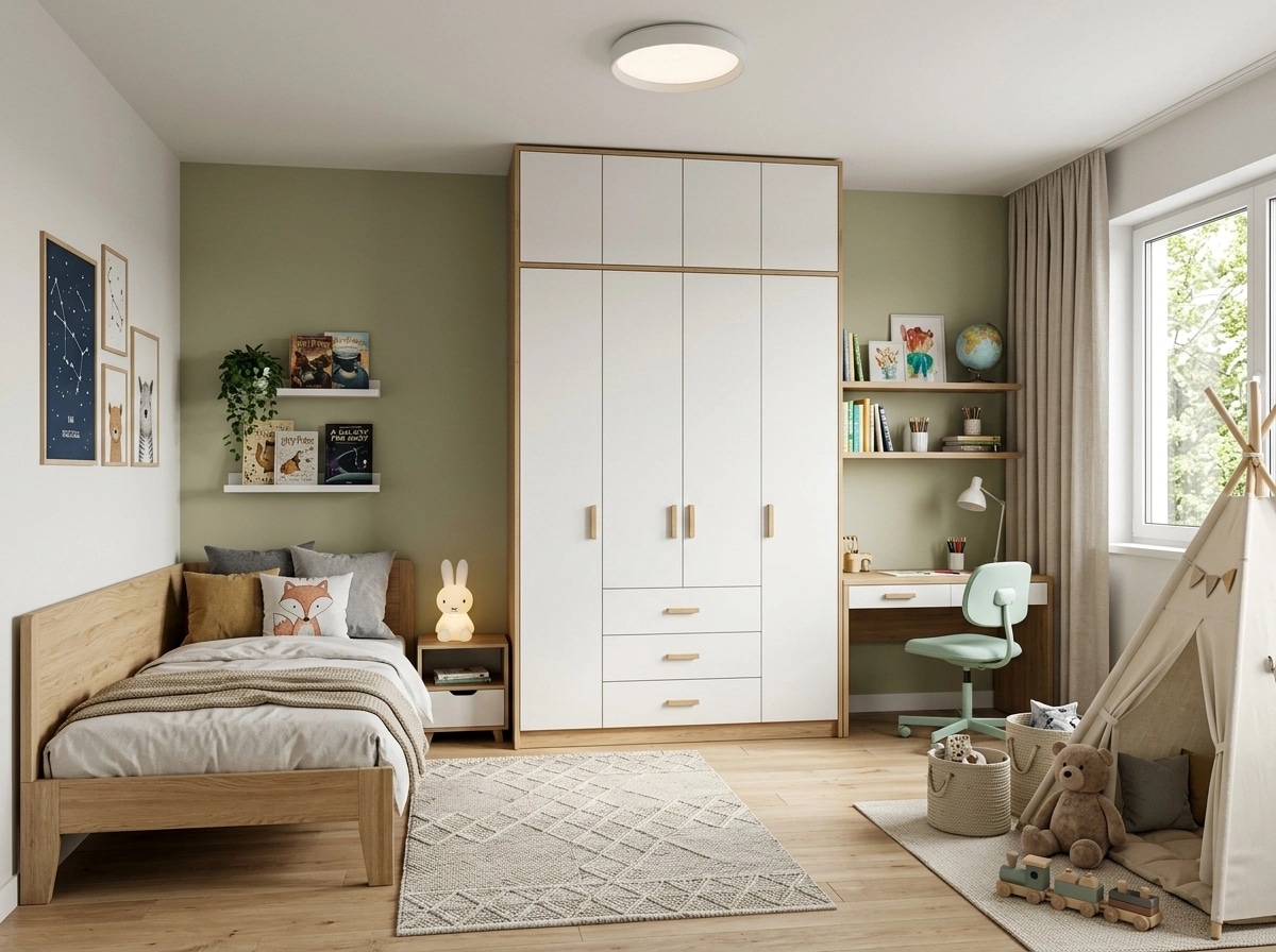 Contemporary Kids Room design — interior photo by GenRoom AI