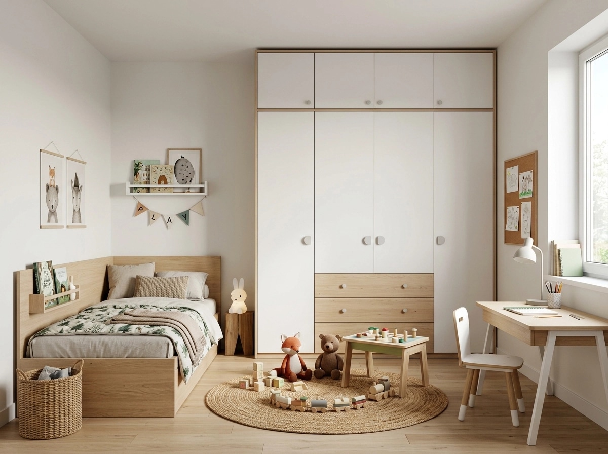 Scandinavian Kids Room design — interior photo by GenRoom AI