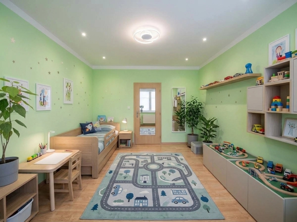 Contemporary Kids Room design — interior photo by GenRoom AI