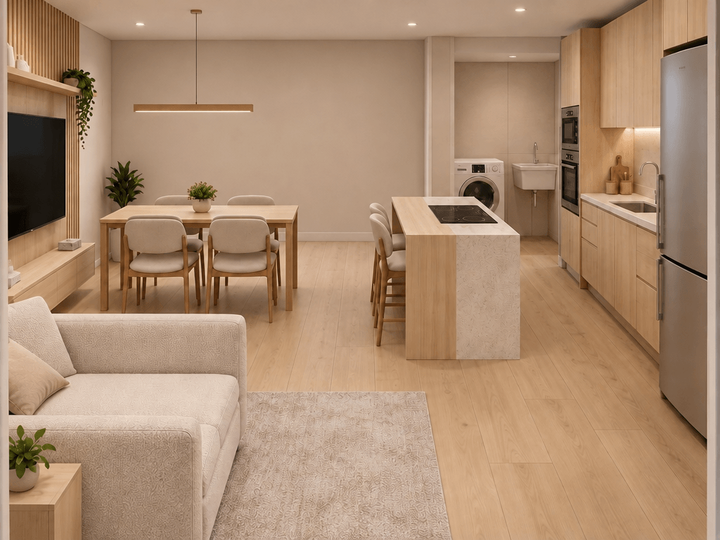 Contemporary Living Room design — interior photo by GenRoom AI
