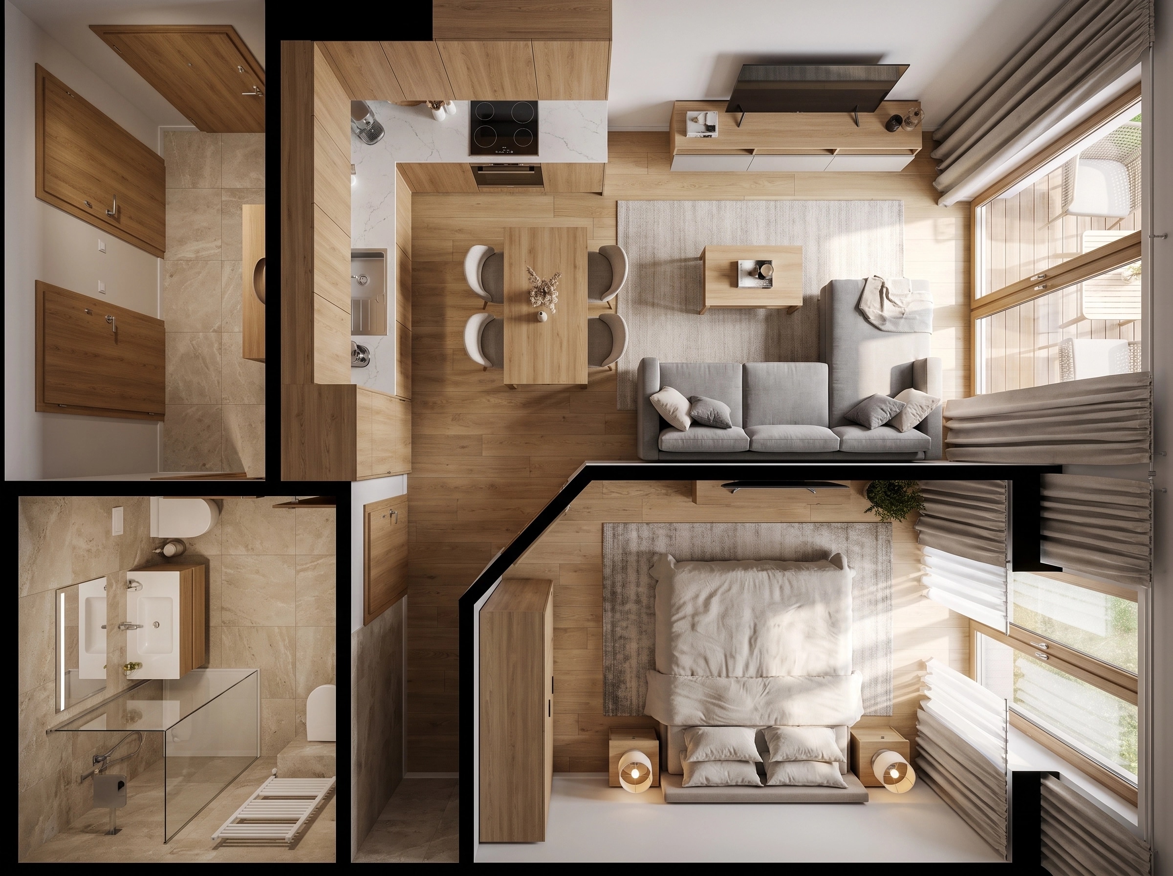 Interior design in Contemporary style — Living Room by GenRoom AI