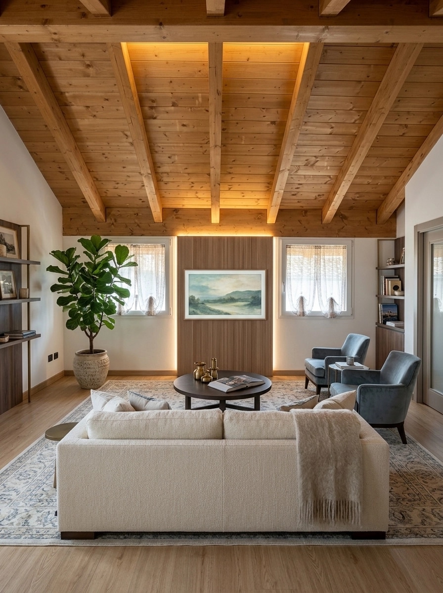 Transitional Living Room design — interior photo by GenRoom AI