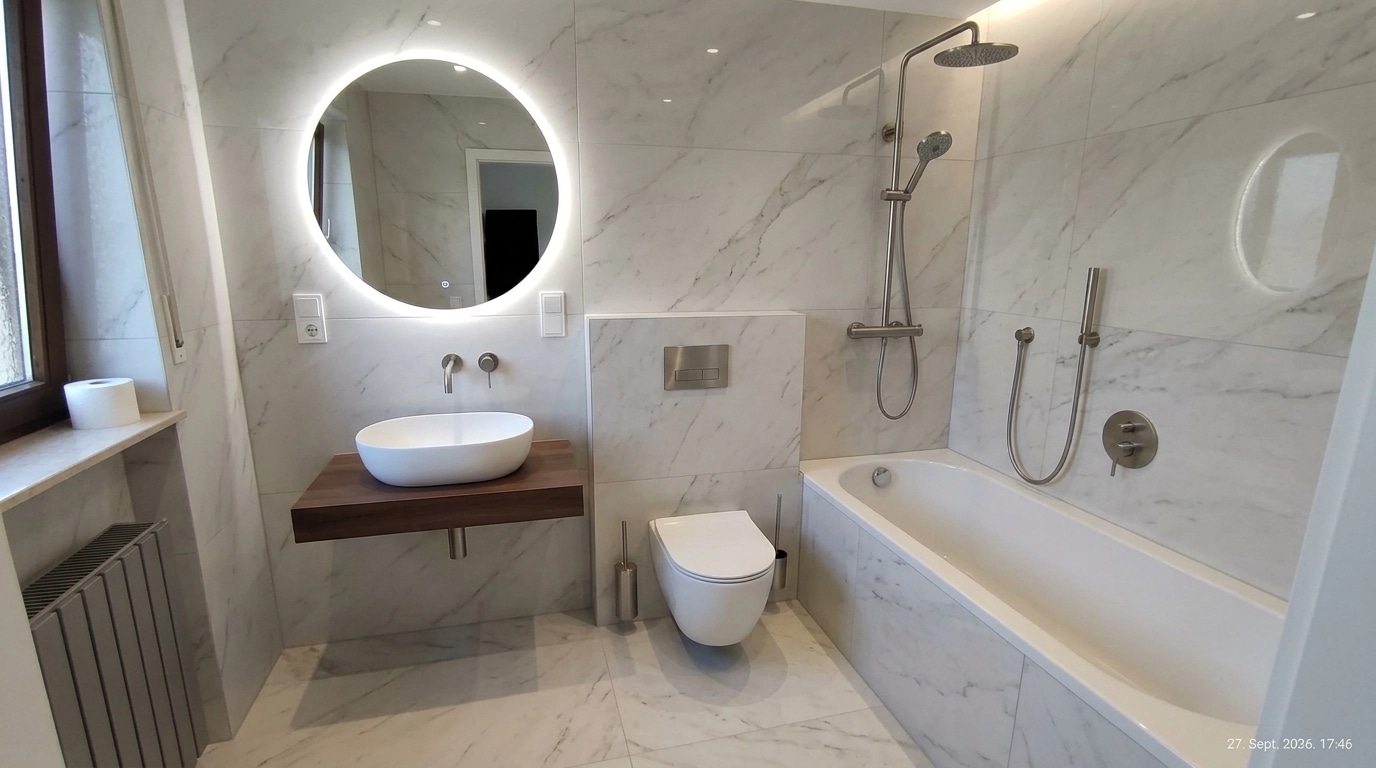 Bathroom interior in no_style style — photo by GenRoom AI