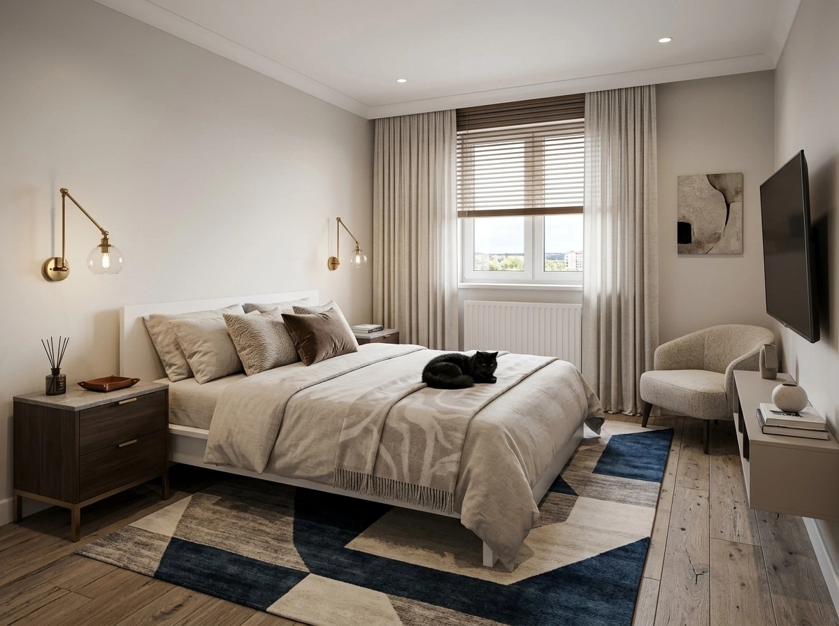Contemporary Bedroom design — interior photo by GenRoom AI