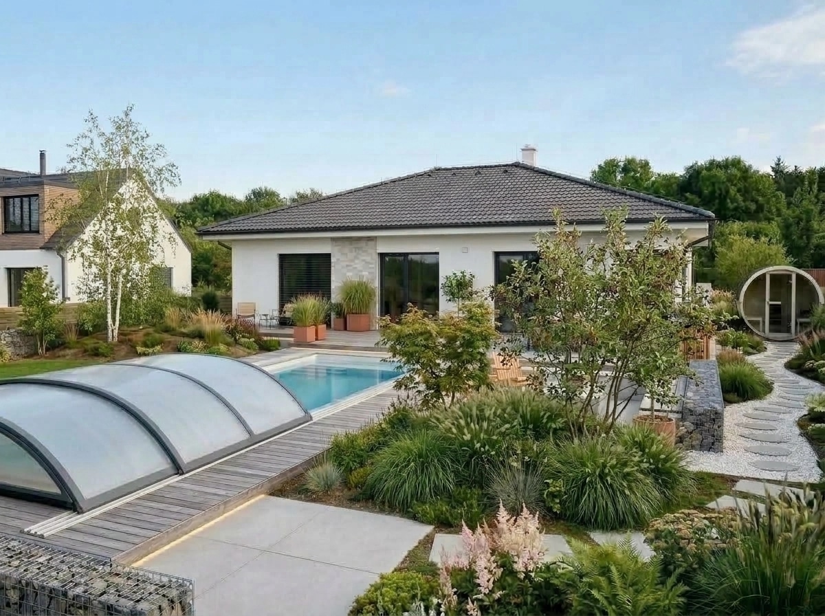 Landscape design in Scandinavian Garden style — Yard by GenRoom AI