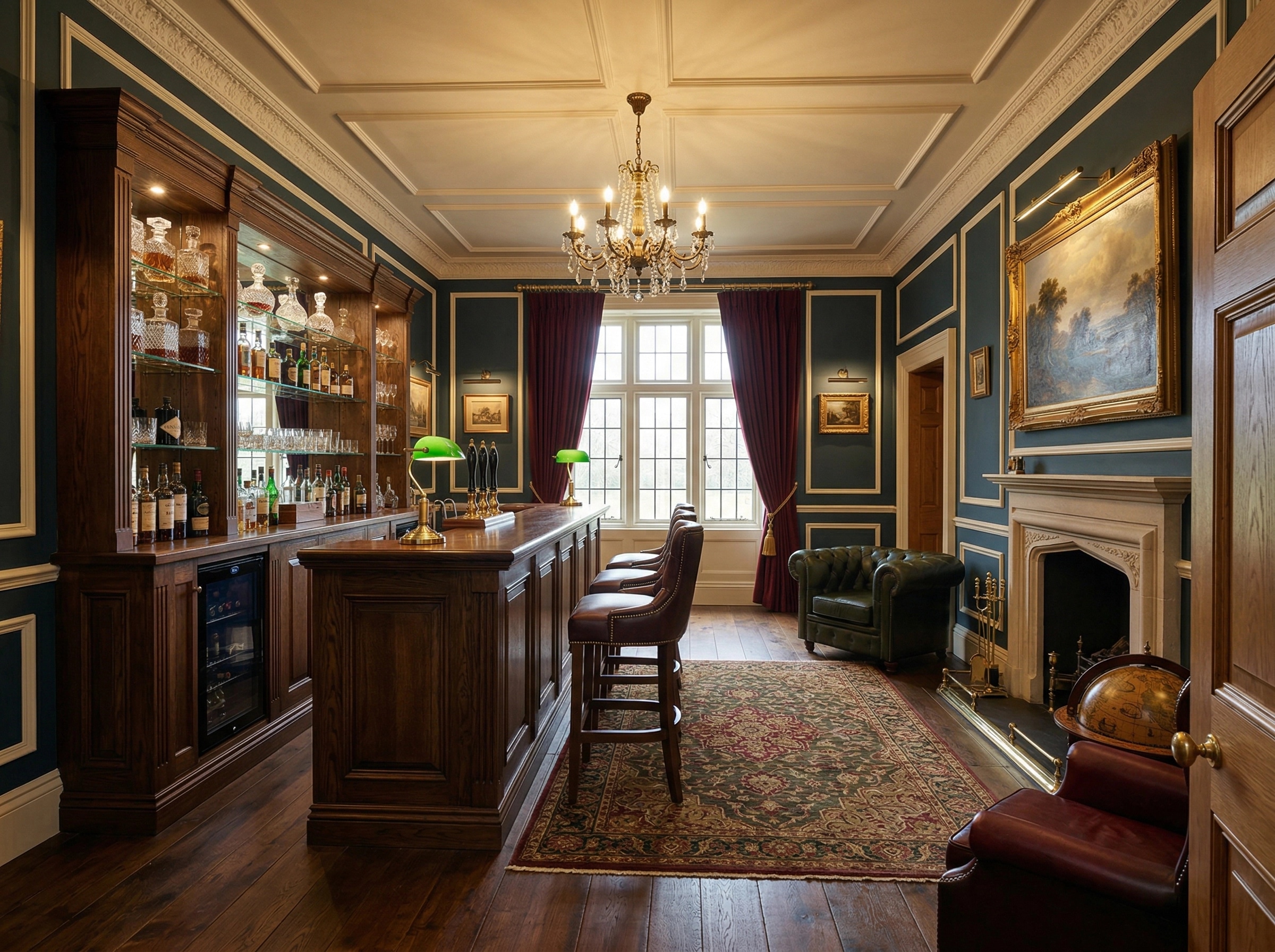 Office interior in British style — photo by GenRoom AI