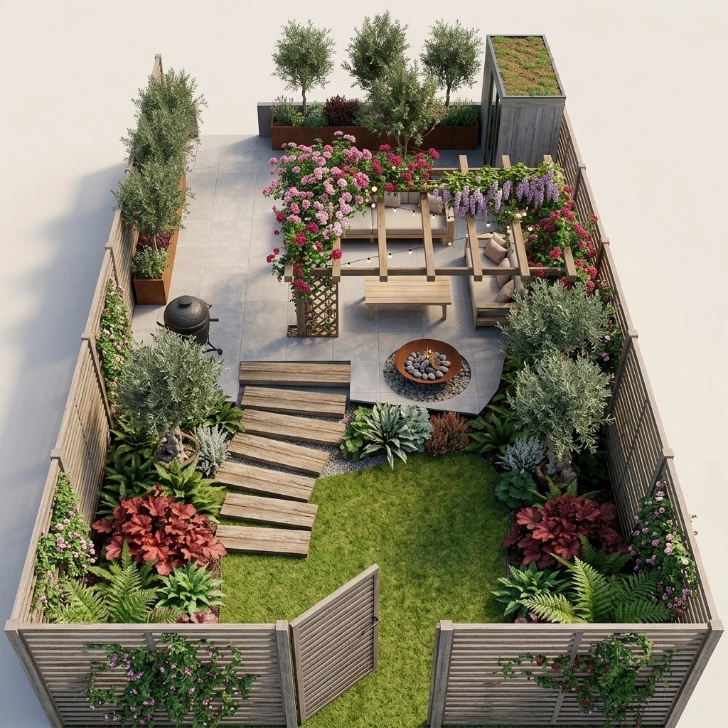 Landscape design in Eco Natural Garden style — Yard by GenRoom AI