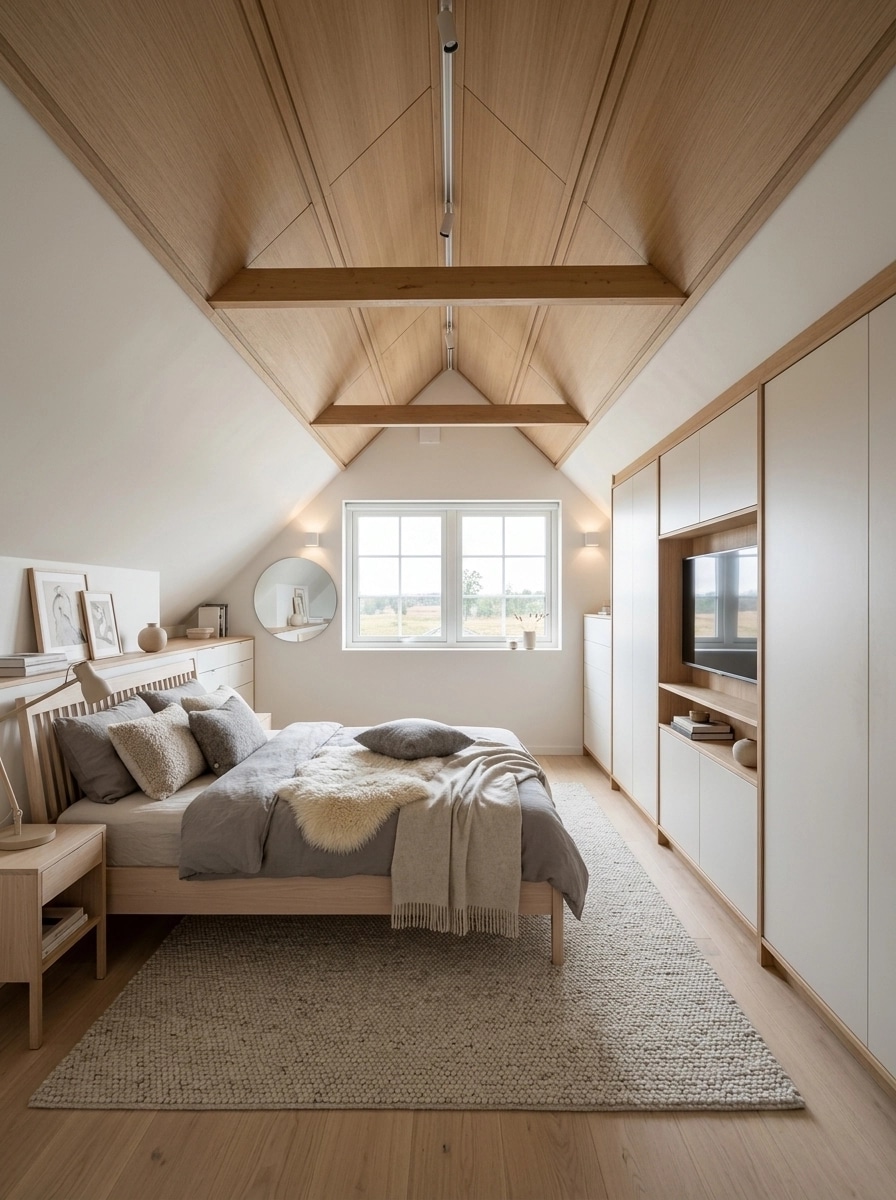 Scandinavian Bedroom design — interior photo by GenRoom AI