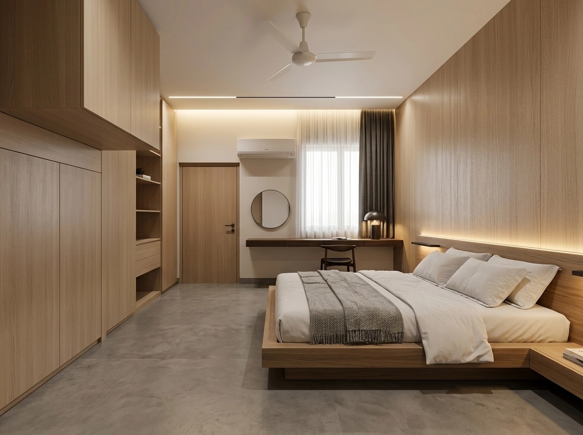 Minimalism Bedroom design — interior photo by GenRoom AI