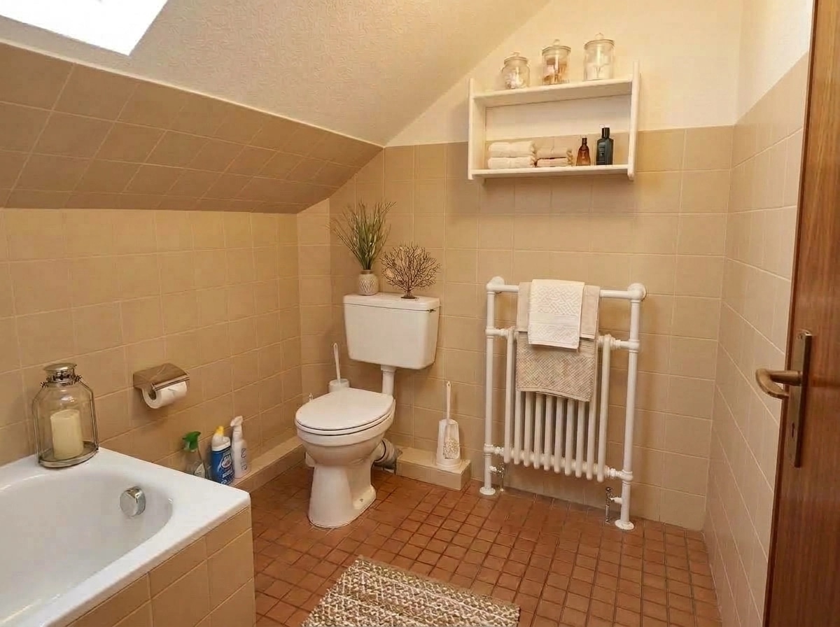 Interior design in Coastal / Hamptons style — Bathroom by GenRoom AI