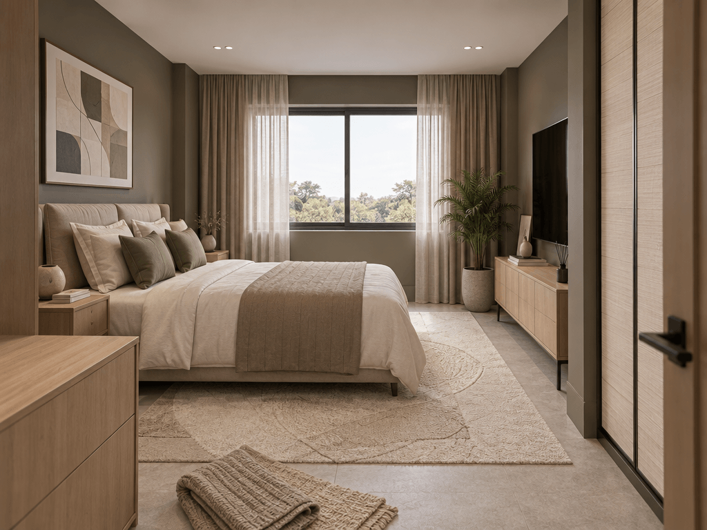 Contemporary Bedroom design — interior photo by GenRoom AI