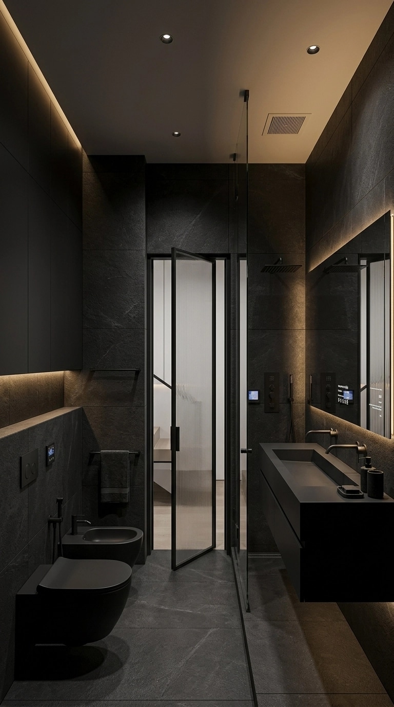Blacktec Bathroom design — interior photo by GenRoom AI