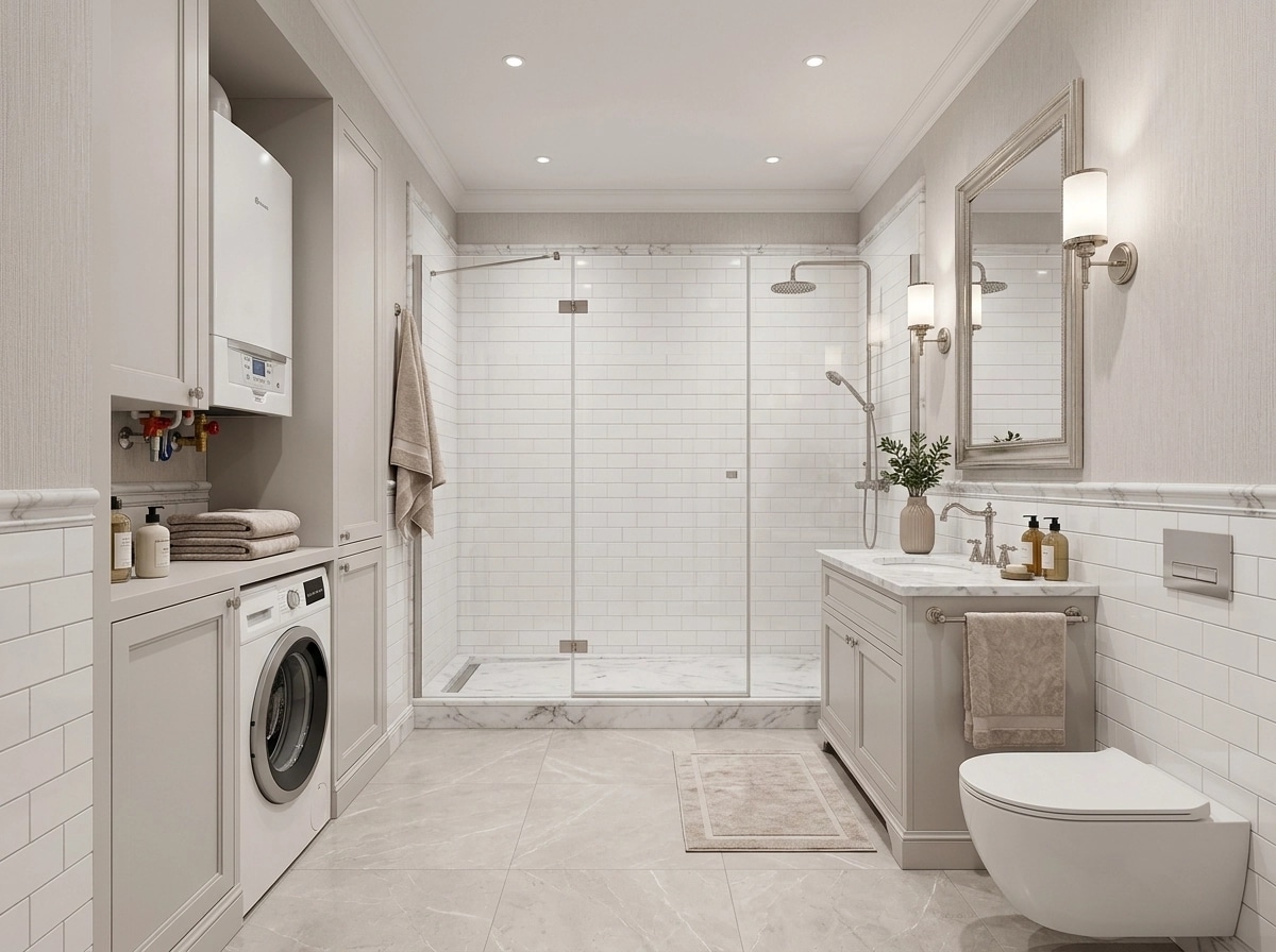 Interior design in Transitional style — Bathroom by GenRoom AI