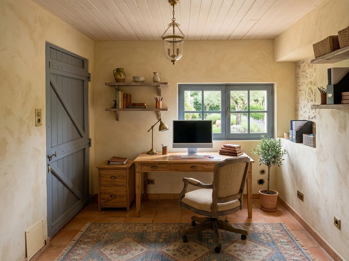 Interior design in Mediterranean style — home_office by GenRoom AI