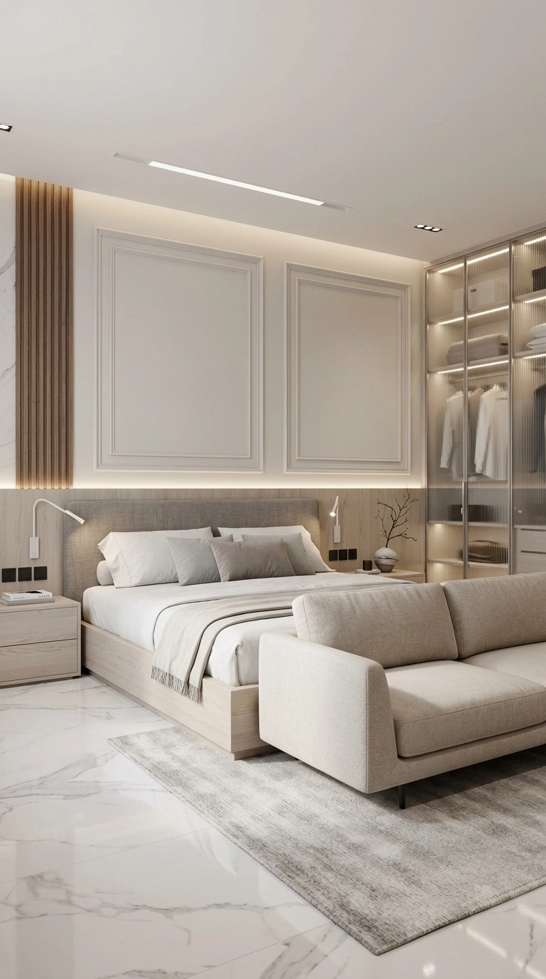 Minimalism Bedroom design — interior photo by GenRoom AI