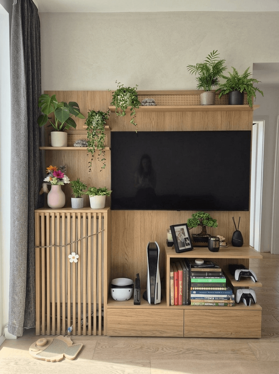 Biophilic Living Room design — interior photo by GenRoom AI