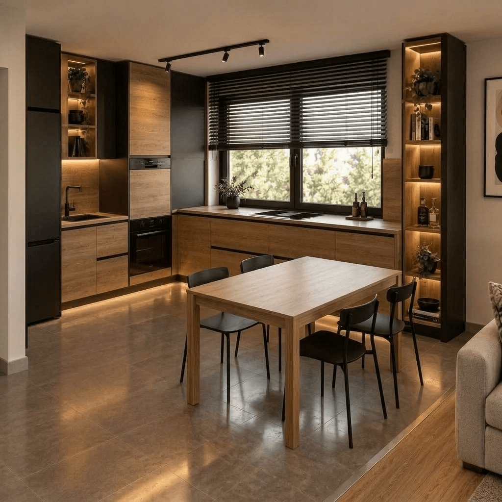 Kitchen interior in no_style style — photo by GenRoom AI