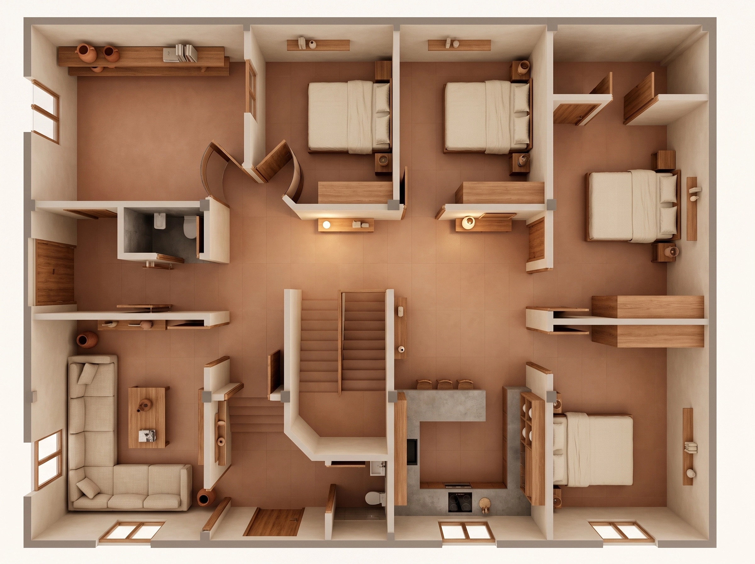 Minimalism Living Room design — interior photo by GenRoom AI