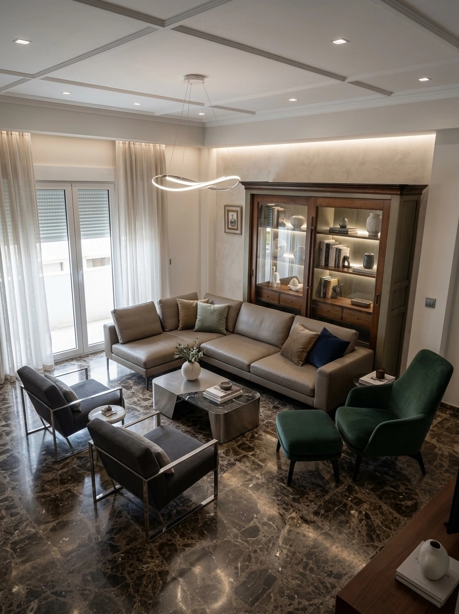 Interior design in Contemporary style — Living Room by GenRoom AI