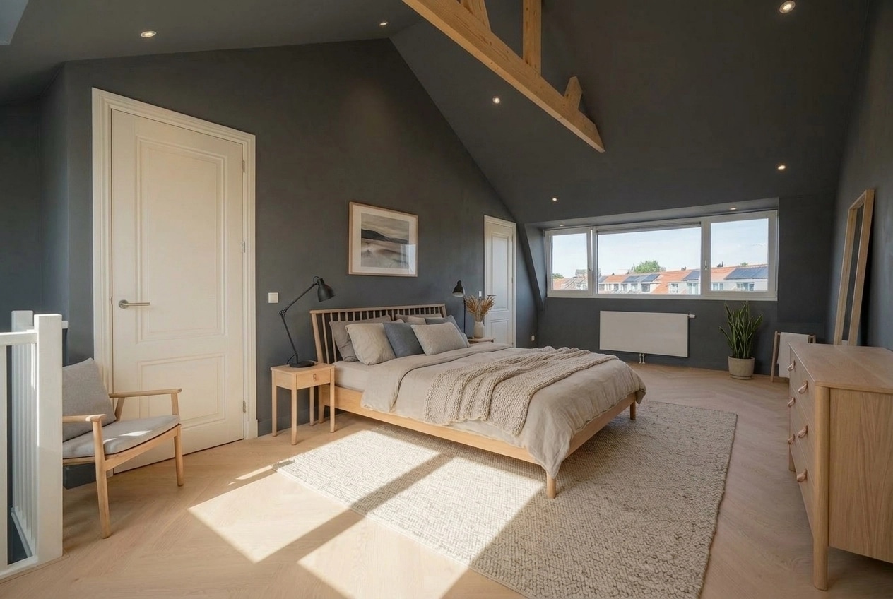 Interior design in Scandinavian style — Bedroom by GenRoom AI