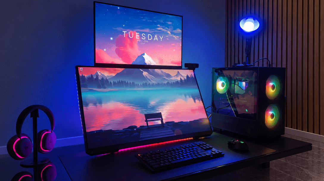 Office interior in Minimalism style — photo by GenRoom AI
