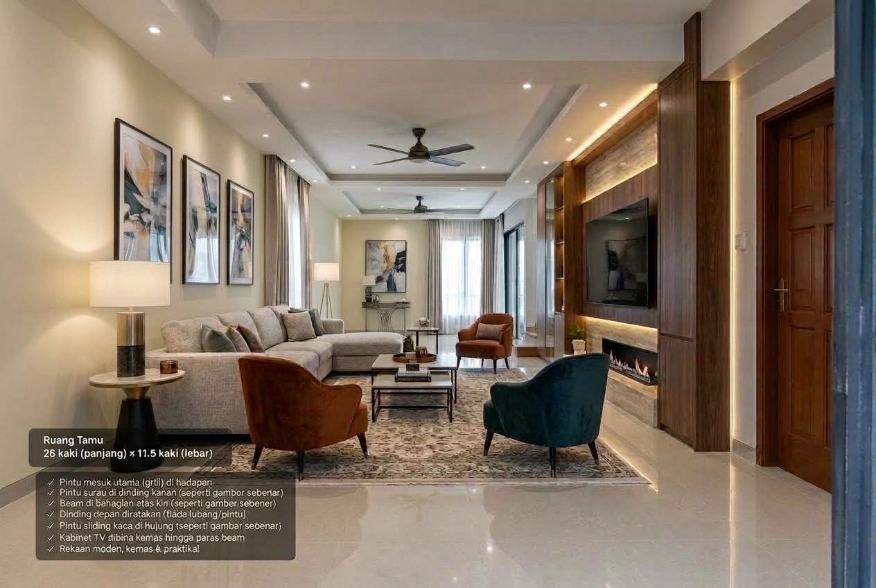 Interior design in Contemporary style — Living Room by GenRoom AI