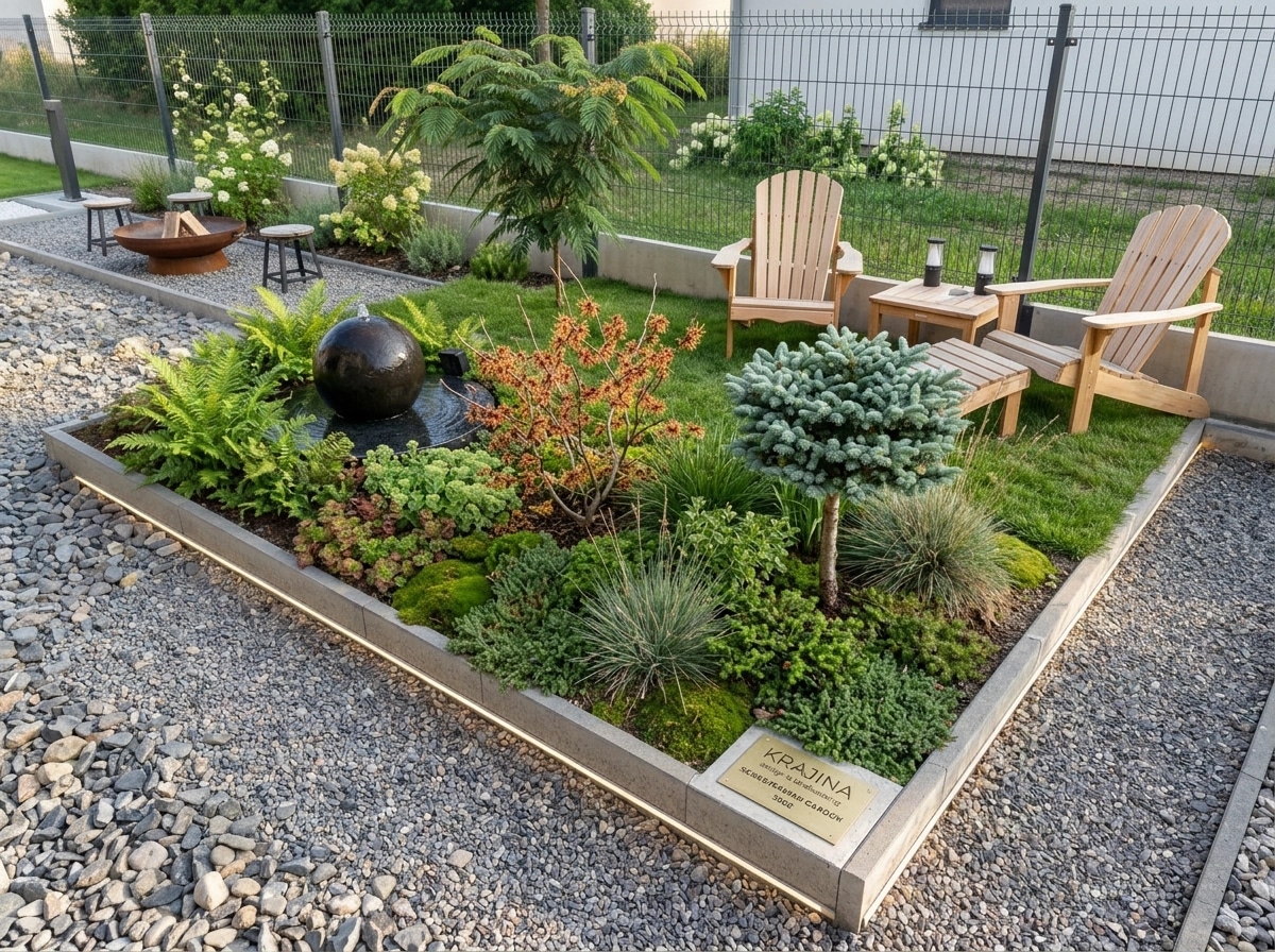 Landscape design in Scandinavian Garden style — Yard by GenRoom AI