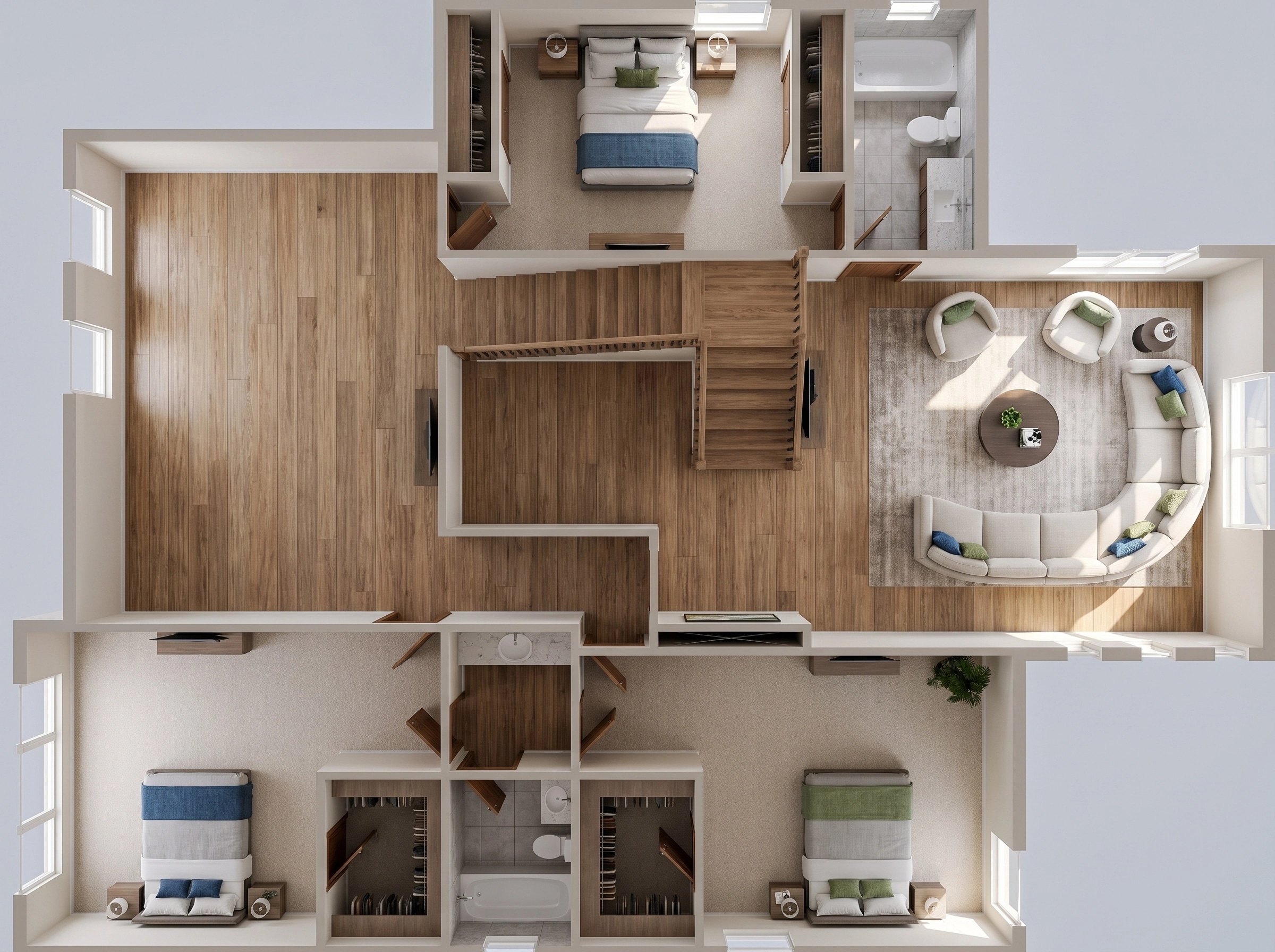 Interior design in Contemporary style — Living Room by GenRoom AI