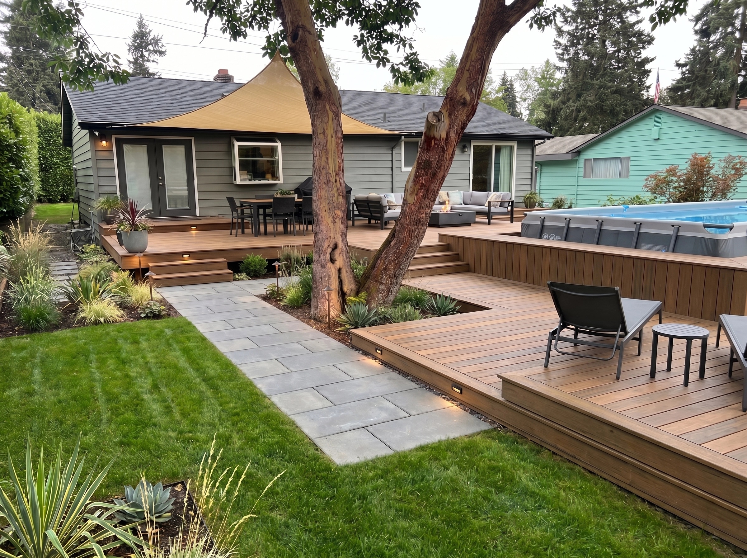 Landscape design in Contemporary Yard style — Yard by GenRoom AI