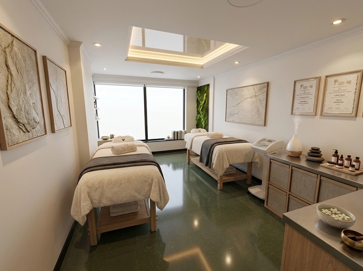 Interior design in Minimalism style — spa by GenRoom AI